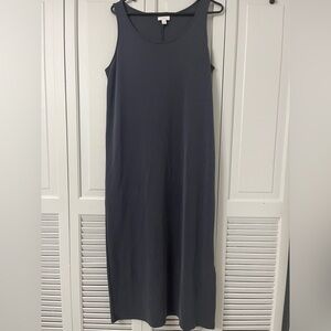 Gray Sleeveless Halter Sheath Maxi Dress